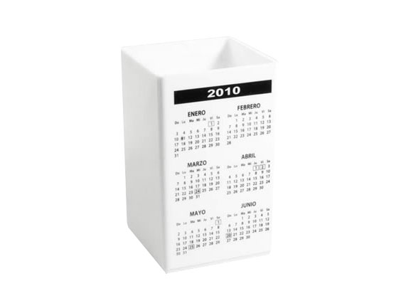 Cubo Porta lapices con calendario