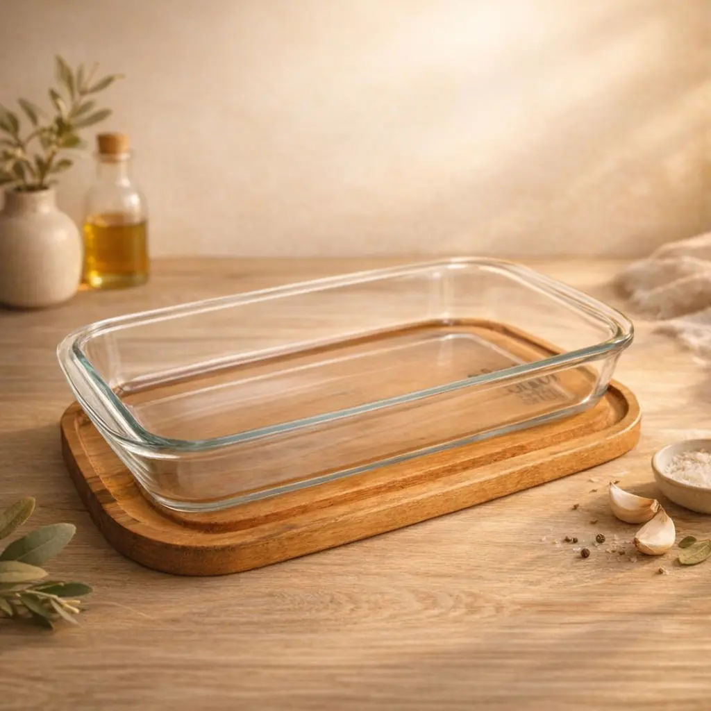 Set "4 En 1"  Fuente Vidrio Rectangular