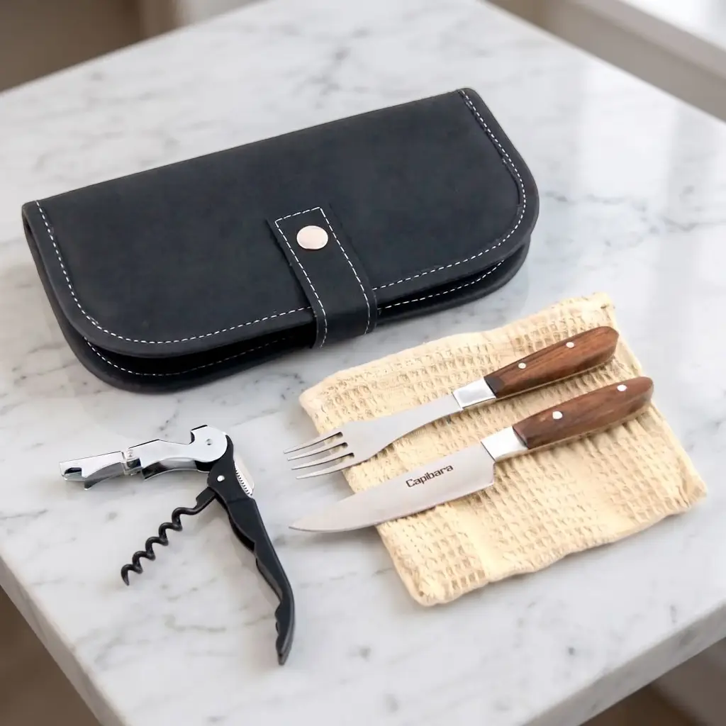 Estuche De Cubiertos Premium Tradicionales Con Accesorios