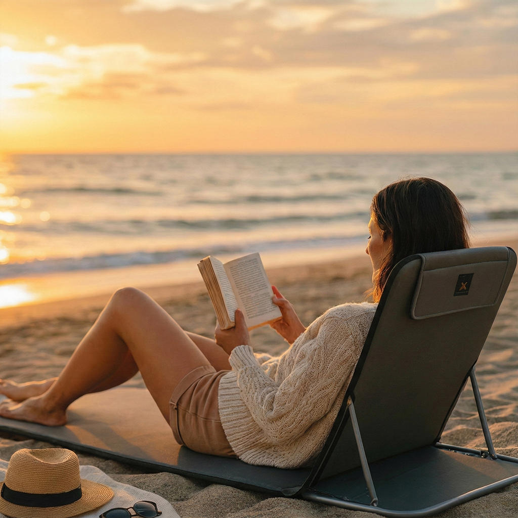 Reposera Plegable De Playa Camping Goleader